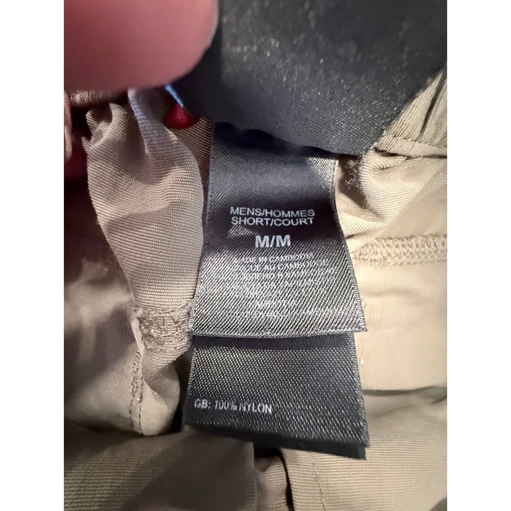 The North Face‎ Mens Tan Khaki Nylon Cargo Hiking Shorts Medium Belted FV059901